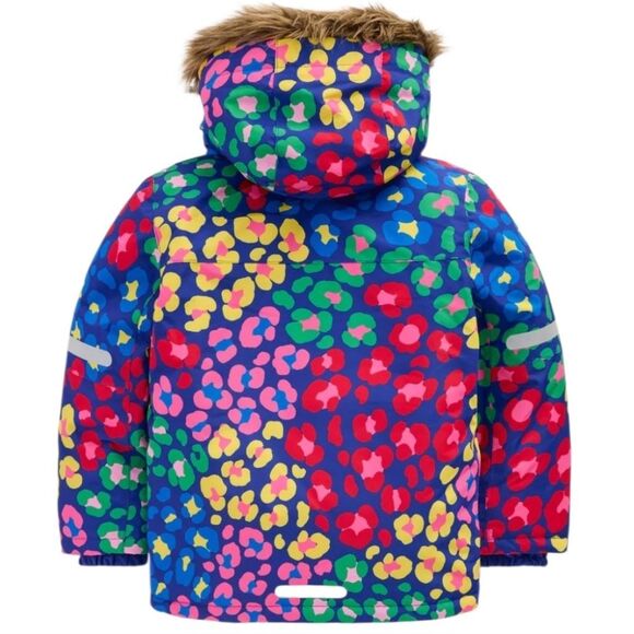 NWT Mini Boden All-weather Waterproof Coat Multi Rainbow Leopard 10-11 - Picture 2 of 7